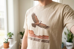 On The Desert Breeze Eagle Over Mesa Western PNG, Retro PNG Product Image 5