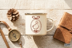 Vintage Duck Cameo, Bow PNG, Trendy PNG, Shirt PNG, Product Image 2