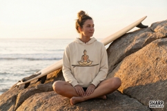 Yoga Surf Girl PNG, Zen Surfer Art Download, Meditation Product Image 3