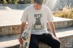 BITE ME Funny Shark Graphic, Sarcastic Ocean Humor Animal Product Image 4