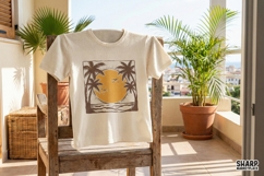 Vintage Sun PNG, Tropical Sunset Shirt Design, Palm Tree Product Image 3