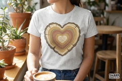 Heart Tree Rings PNG, Rustic Wood Slice Design, Nature Product Image 3