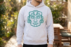 Aztec Face PNG Design, Tribal Mask Digital Download, Mayan Product Image 3