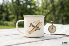 Vintage Propeller Airplane Illustration, Trendy PNG Shirt Product Image 3