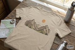 Mountain Landscape PNG Nature Art Print, Sunrise Outdoor Product Image 3