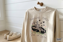 Surviving Purely Out Of Spite Skeleton Coffin Drawing, Product Image 5