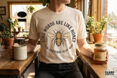 Kind Words Are Like Honey PNG, Proverbs 16:24 Bee Shirt, Product Image 2
