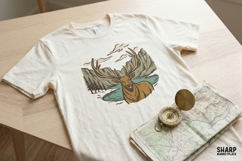 Elk Wilderness Hunting PNG, Lake Life PNG, Trendy PNG, Product Image 2