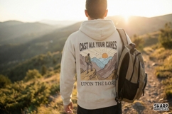 Cast All Your Cares Upon The Lord PNG, Christian Hiking Product Image 4