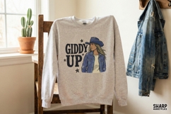 Giddy Up PNG, Western Cowgirl Shirt PNG, Country Rodeo Product Image 3