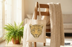 Leopard Face PNG, Wild Cat Illustration, Big Cat Digital Product Image 4