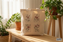 Hand Drawn Floral PNG Design, Minimalist Flower Outline Product Image 3