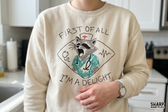 First Of All I'm A Delight Nurse PNG, Trendy Shirt Product Image 4