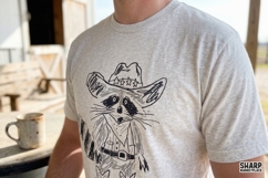 Vintage Cowboy Raccoon In Western PNG Style, Trendy PNG Product Image 2