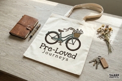 Pre-Loved Journeys PNG, Retro Bicycle T-Shirt Design, Product Image 4