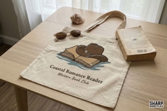 Coastal Romance Reader, Western PNG Design, Bookmark Art, Product Image 3