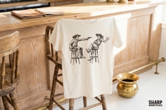 Vintage Western Cowboys Saloon Duel, Western Png, Trendy Product Image 3