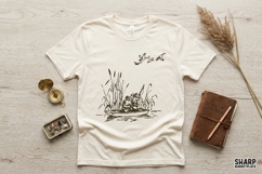 Duck Hunters In Marsh, Summer Trendy Shirt PNG, Vintage Product Image 3