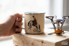 Bucking Horse Cowboy Scene, Western PNG Rodeo Art, Cowboy Product Image 4