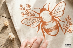 Bee Floral Spring Shirt Sublimation, Trendy Wildflower Product Image 3