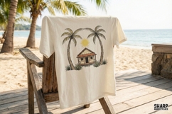 Beach Hut PNG, Palm Tree Clipart, Tropical House Art, Product Image 3