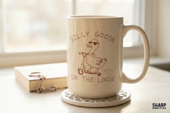 Silly Goose On The Loose PNG, Funny Scooter Goose Shirt, Product Image 4
