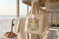 Paradise Sunset PNG, Summer PNG, Beach PNG Tropical Hammock Product Image 4