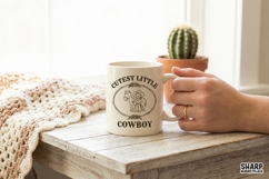 Cutest Little Cowboy, Western PNG For Trendy Shirt PNG, Product Image 4