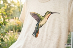 Watercolor Hummingbird In Flight, Summer Png Nature Product Image 4