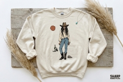 Cowgirl Desert Portrait, Cowgirl PNG, Western PNG, Trendy Product Image 4