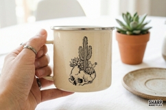 Desert Skull Cactus, Western PNG, Trendy PNG, Shirt PNG, Product Image 5
