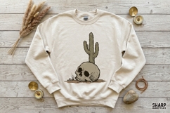 Desert Skull Cactus PNG, Halloween PNG, Western PNG, Product Image 3
