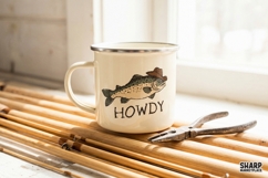 Howdy Cowboy Trout Illustration, PNG Designs For Western Product Image 4