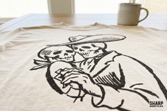 Vintage Cowboy Skeleton Embrace, Halloween PNG Western Product Image 3