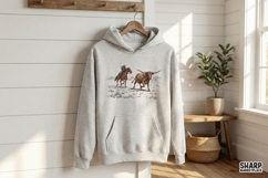 Cowboy and Steer PNG, Vintage Western Rodeo Shirt Design, Product Image 3