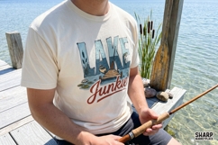 Lake Junkie PNG, Summer Lake Life Shirt, Fishing Boat Dock Product Image 3