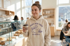Treats Were Taken No Regrets PNG, Funny Raccoon Donut Shirt Product Image 3