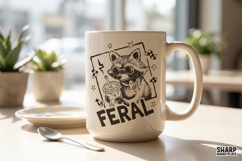 Feral PNG, Funny Raccoon Shirt Design, Sarcastic Trash Product Image 4