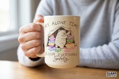 My Alone Time Is For Everyone's Safety Bookish Raccoon PNG, Product Image 4