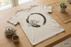 Bonsai Circle PNG, Zen Minimalist Tree Design, Japanese Art Product Image 2