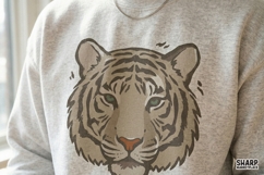 Tiger Head Trendy Shirt Sublimation, Neutral Big Cat Product Image 4