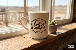 Fueled By Coffee Cowgirl Club, Coffee PNG Western Shirt Product Image 4