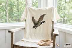 Flying Mallard Duck, Summer Trendy Shirt PNG, Vintage Product Image 2