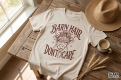 Barn Hair Don’t Care PNG, Funny Highland Cow Shirt Design, Product Image 2