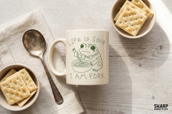Life Is Soup I Am Fork Frog Bowl PNG, Funny Soup Shirt, Product Image 4