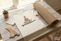 Yoga Surf Girl PNG, Zen Surfer Art Download, Meditation Product Image 2