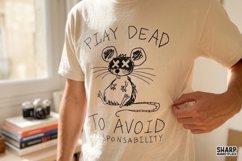 Play Dead To Avoid Responsibility PNG, Trendy PNG, Shirt Product Image 3