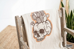 Cactus Skull Sticker Style PNG, Western Desert Graphic, Product Image 2