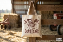 Barn Hair Don’t Care PNG, Funny Highland Cow Shirt Design, Product Image 3