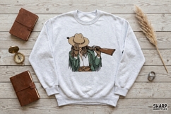 Western Cowgirl With Shotgun PNG, Western PNG, Trendy PNG, Product Image 3